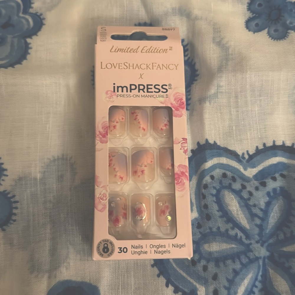 LoveShackFancy x Impress Press on Manicure BNIB limited edition sunkissed peach